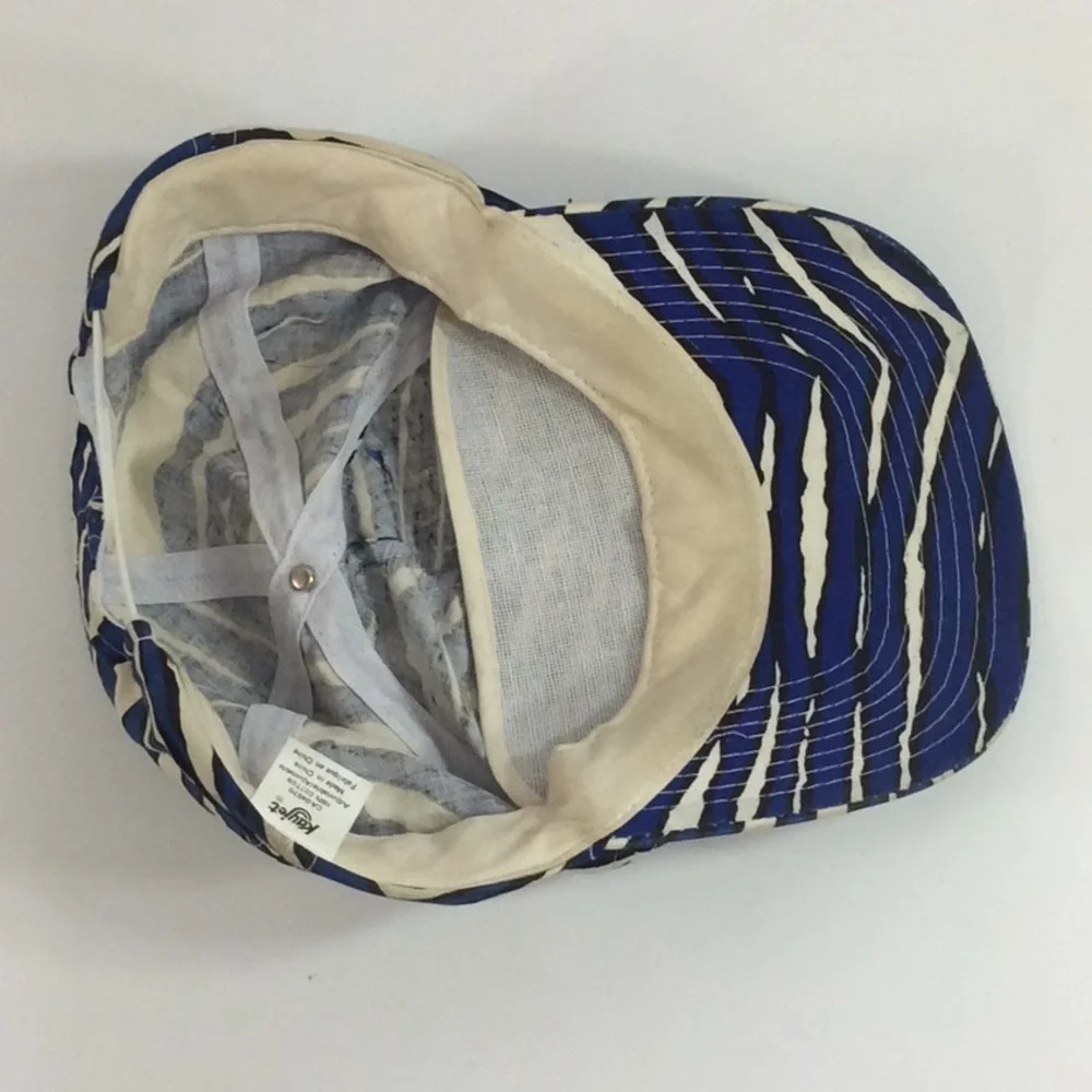 Walker Brothers Adjustable SnapBack Hat with Blue Zebra Stripes - Picture 5 of 7
